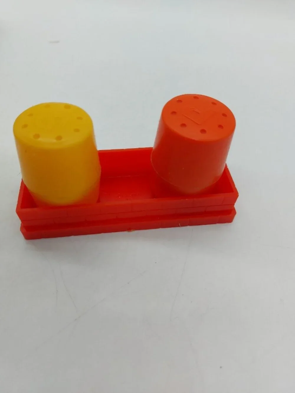 Vintage Fisher Price Fun With Food Salt & Pepper Shakers Yellow & Orange